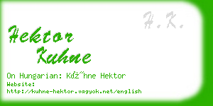 hektor kuhne business card